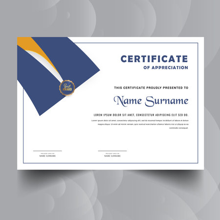Modern gradient elegant certificate templateのイラスト素材