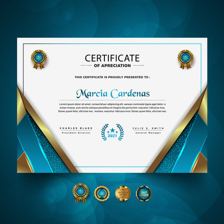 Modern new certificate of achievement new templateのイラスト素材