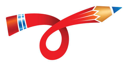 pencil curl vectorのイラスト素材