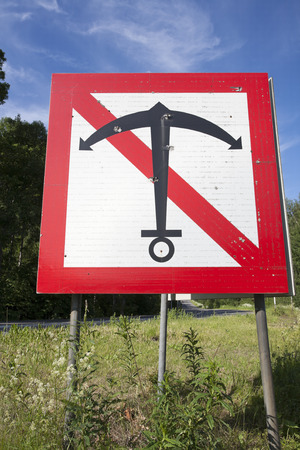 anchoring forbidden sign, Lappeenranta Finlandの写真素材