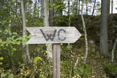 outhouse signの写真素材