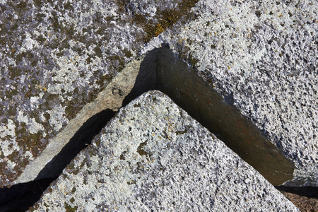 cracked bedrock, Finlandの写真素材