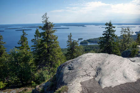 Scenery from the top of Koli national park in Finland, Europe