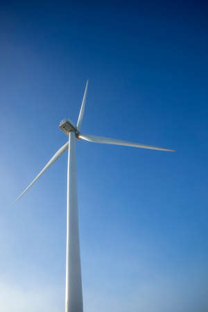 Wind turbine in fog, Lappeenranta, Finland