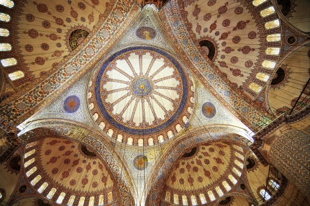 dome the Blue mosque in Istanbul, Turkey