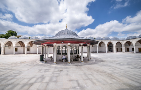 ISTANBUL, TURKEY - JUNE 25, 2015: Ablution fountain of Edirnekapi Valide Sultan Mosque in Istanbul, Turkey.のeditorial素材
