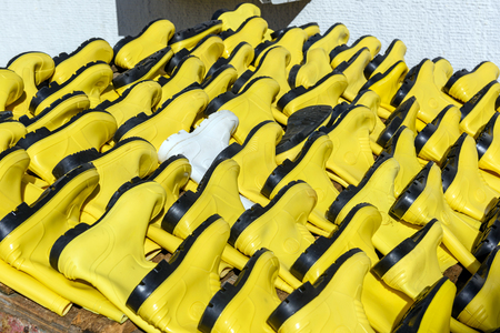 ordered construction drawings for washing and dryingの写真素材