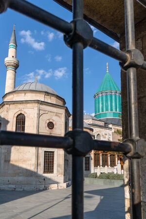 KONYA, TURKEY - 11 NOVEMBER 2018: The Famous Sufi Mevlana Tomb, November 11, 2018 in Konya, Turkey. Tomb of Mevlana, the founder of Mevlevi sufi dervish order.のeditorial素材