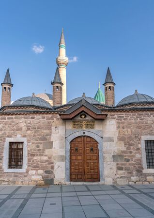 KONYA, TURKEY - 11 NOVEMBER 2018: The Famous Sufi Mevlana Tomb, November 11, 2018 in Konya, Turkey. Tomb of Mevlana, the founder of Mevlevi sufi dervish order.のeditorial素材
