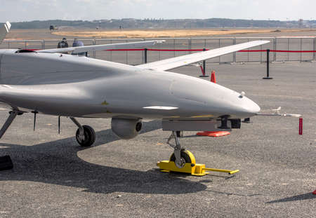 ISTANBUL, TURKEY - SEPTEMBER 22, 2018: Bayraktar, a medium-altitude long-endurance unmanned aerial...