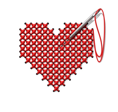 Hand-made heartのイラスト素材