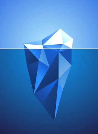 Stylized image of frozen diamond in iceberg shapeのイラスト素材