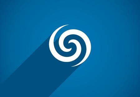 Flat icon design element  Abstract idea for business company  Eco, green, water, spiral, cosmetics and medical concepts  Pictogram for corporate identity template  Stock Illustration  Vector  のイラスト素材