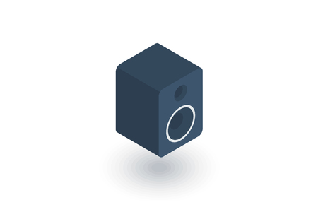 subwoofer speaker isometric flat icon. 3d vector colorful illustration. Pictogram isolated on white backgroundのイラスト素材