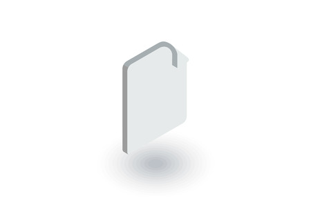 paper document, file isometric flat icon. 3d vector colorful illustration. Pictogram isolated on white backgroundのイラスト素材