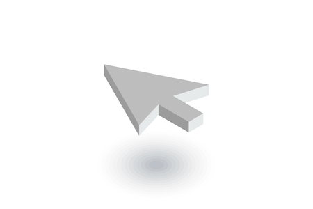 cursor arrow, click isometric flat icon. 3d vector colorful illustration. Pictogram isolated on white backgroundのイラスト素材