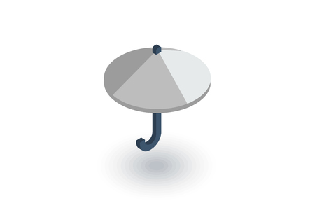 umbrella, protection isometric flat icon. 3d vector colorful illustration. Pictogram isolated on white backgroundのイラスト素材