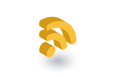 RSS News isometric flat icon. 3d vector colorful illustration.のイラスト素材