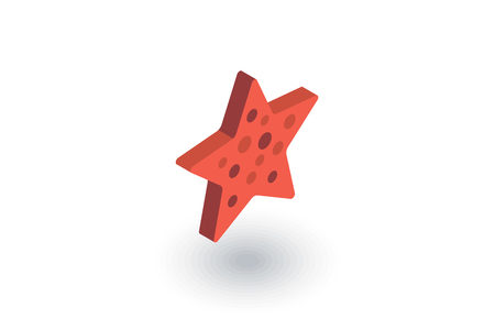 Starfish isometric flat icon. 3d vector colorful illustration. Pictogram isolated on white backgroundのイラスト素材
