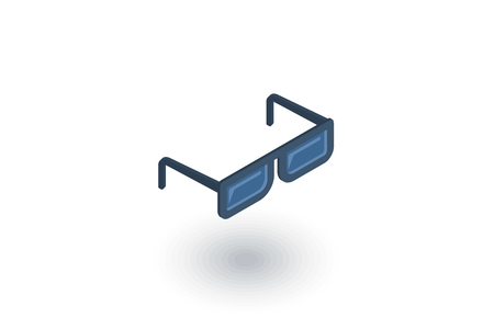 Sun glasses isometric flat icon. 3d vector colorful illustration. Pictogram isolated on white backgroundのイラスト素材