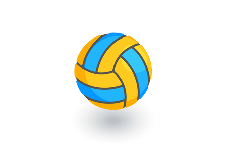 Volleyball ball isometric flat icon.のイラスト素材