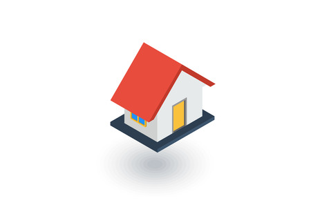 House isometric flat icon.のイラスト素材