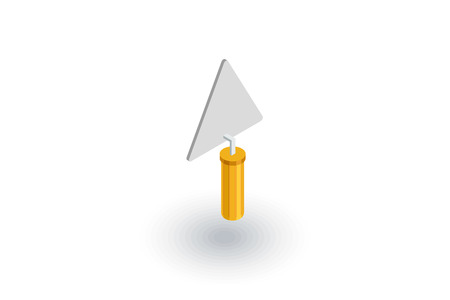 Trowel tool isometric flat icon.のイラスト素材