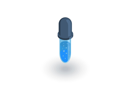 Pipette isometric flat icon.のイラスト素材