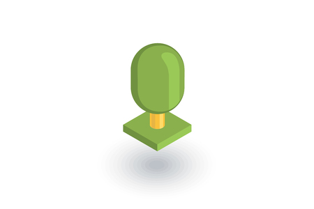 tree isometric flat icon. 3d vector colorful illustration. Pictogram isolated on white backgroundのイラスト素材