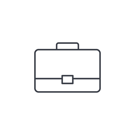 case, briefcase, career symbol, portfolio thin line icon. Linear vector illustration. Pictogram isolated on white backgroundのイラスト素材