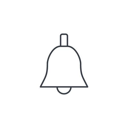 Bell ringer thin line icon. Linear vector illustration. Pictogram isolated on white backgroundのイラスト素材