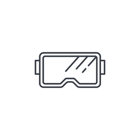 snorkeling glasses, diving mask thin line icon. Linear vector illustration. Pictogram isolated on white backgroundのイラスト素材