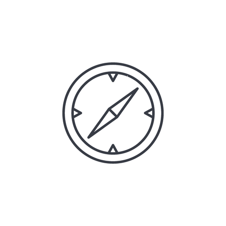 Compass, navigation thin line icon. Linear vector illustration. Pictogram isolated on white backgroundのイラスト素材
