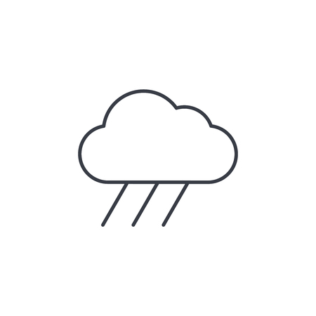 cloud, rain weather thin line icon. Linear vector illustration. Pictogram isolated on white backgroundのイラスト素材