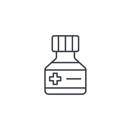 Mixture. Medical thin line icon. Linear vector illustration. Pictogram isolated on white backgroundのイラスト素材
