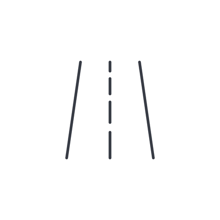 highway road, transport traffic thin line icon. Linear vector illustration. Pictogram isolated on white backgroundのイラスト素材