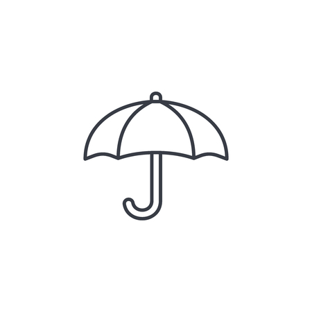 umbrella, protection thin line icon. Linear vector illustration. Pictogram isolated on white backgroundのイラスト素材