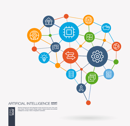 AI creative think system conceptのイラスト素材