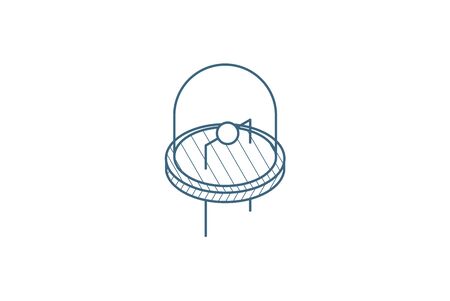 led isometric icon. 3d vector illustration. Isolated line art technical drawing. Editable strokeのイラスト素材