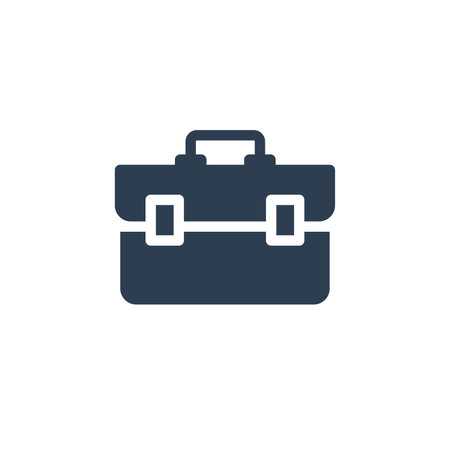 Toolbox solid flat icon. Vector glyph illustration. Black pictogram isolated on white backgroundのイラスト素材