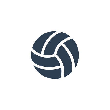 volleyball ball solid flat icon. vector illustrationのイラスト素材