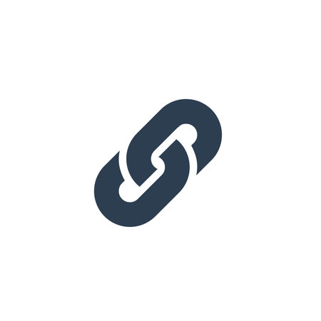 Internet chain link solid flat icon. vector illustrationのイラスト素材