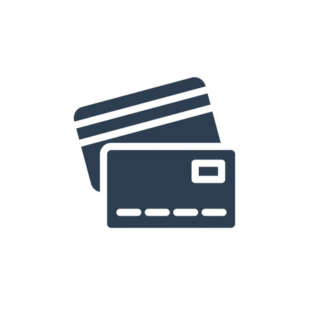 bank card solid flat icon. vector illustrationのイラスト素材