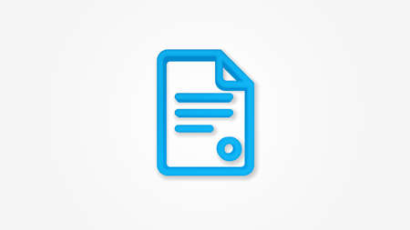 contract, realistic icon. 3d vector illustration. Isolated line color pictogram. Transparent shadowsのイラスト素材