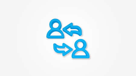 sharing, public communication, realistic icon. 3d vector illustration. Isolated line color pictogram. Transparent shadowsのイラスト素材