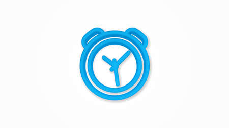 alarm clock realistic icon. 3d vector illustration. Isolated line color pictogram. Transparent shadowsのイラスト素材