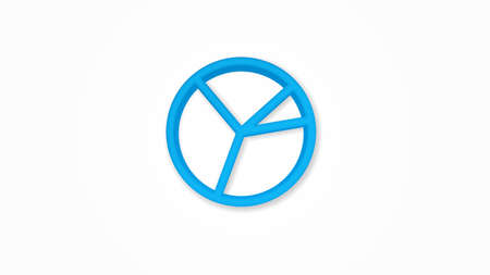 graph chart, pie diagram realistic icon. 3d vector illustration. Isolated line color pictogram. Transparent shadowsのイラスト素材