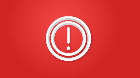Hazard, warning, attention realistic icon. 3d vector illustration. Isolated line color pictogram. Transparent shadowsのイラスト素材