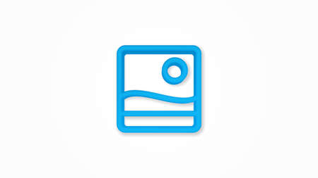 photo image, photography file, picture gallery realistic icon. 3d vector illustration. Isolated line color pictogram. Transparent shadowsのイラスト素材