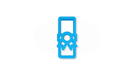 Diploma 3d line flat color icon. Realistic vector illustration. Pictogram isolated. Top view. Colorful transparent shadow design.のイラスト素材